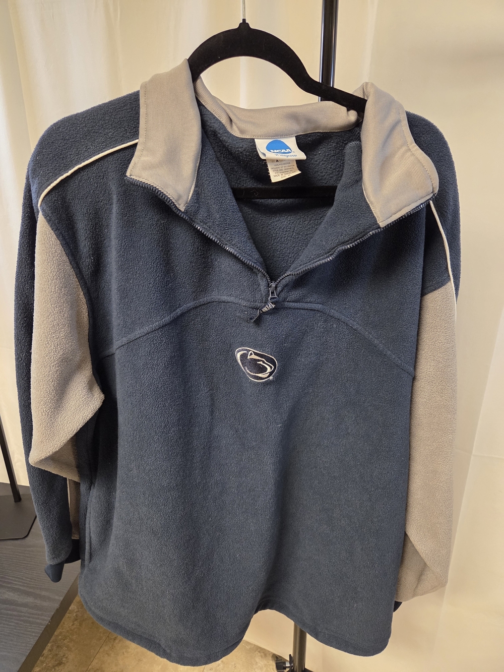 NCAA Navy and Gray Quarter-Zip Fleece Pullover